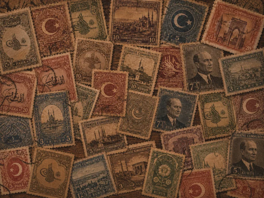 Osmanlı ve Cumhuriyet dönemi pulları — filateli koleksiyonu